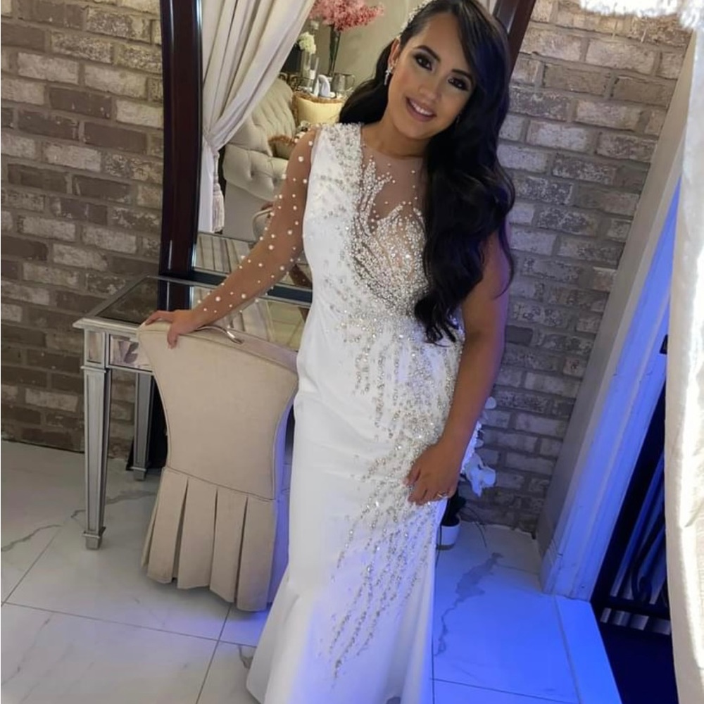 Custom made elegant white dress